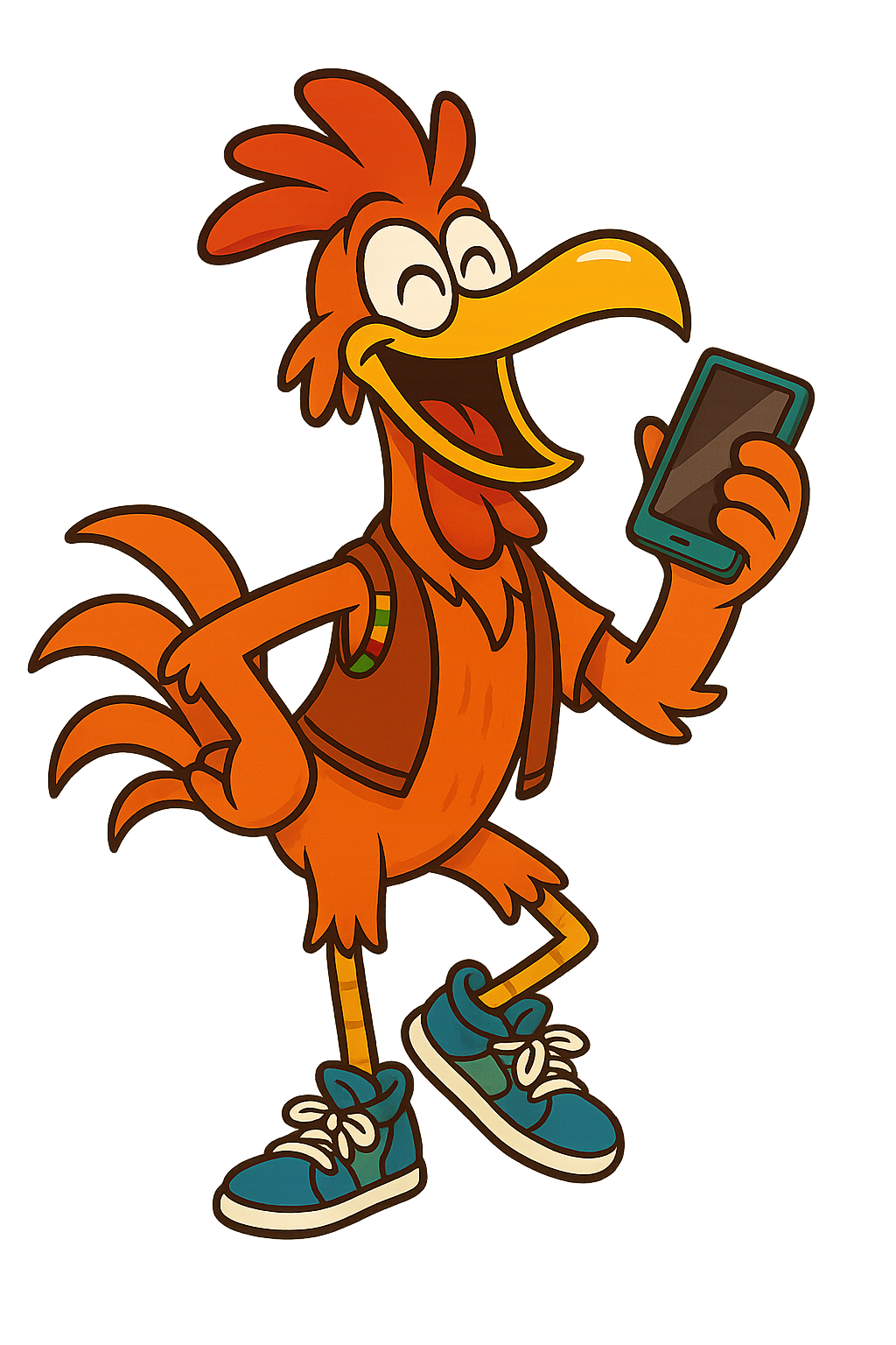 Kasa Mascot with Phone