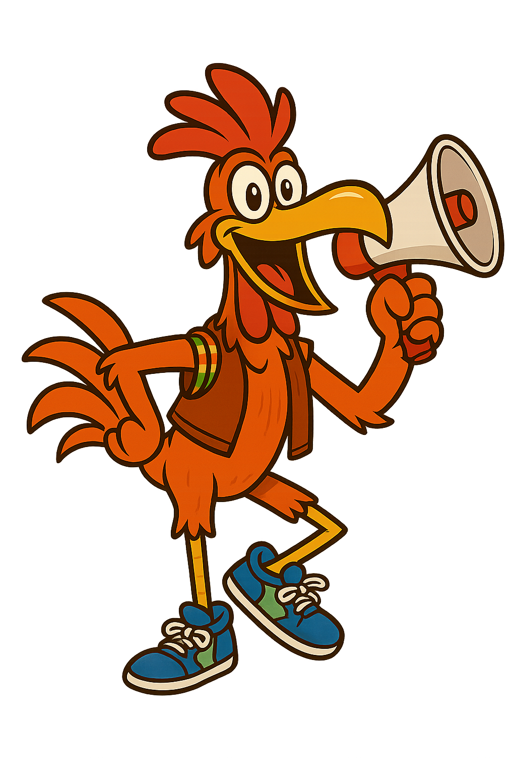 Kasa Mascot with Megaphone